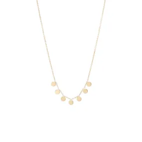 14k 7 Itty Bitty Disc Necklace