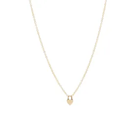 14k Itty Bitty Heart Padlock Necklace