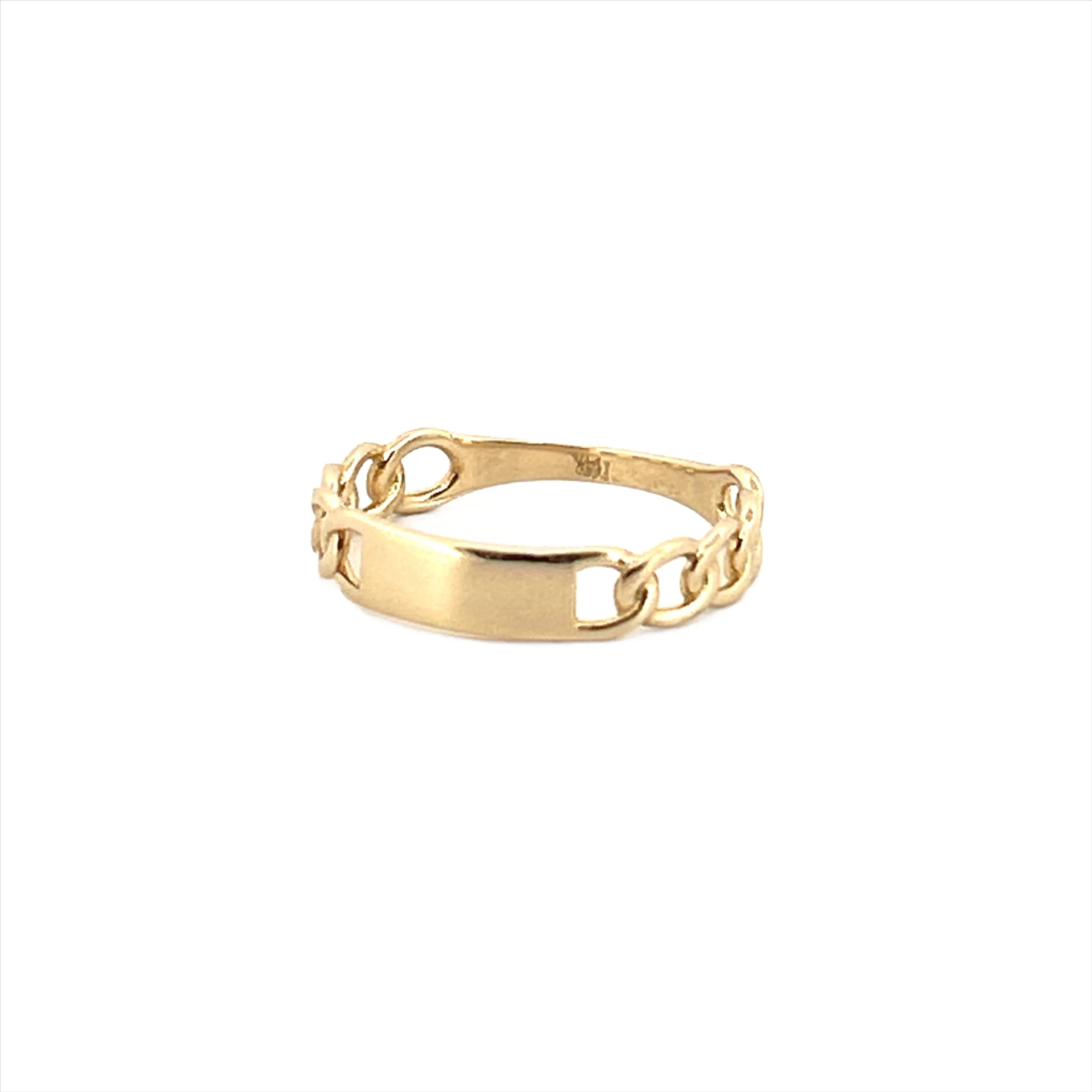 14K Personalized Gold Cuban Band