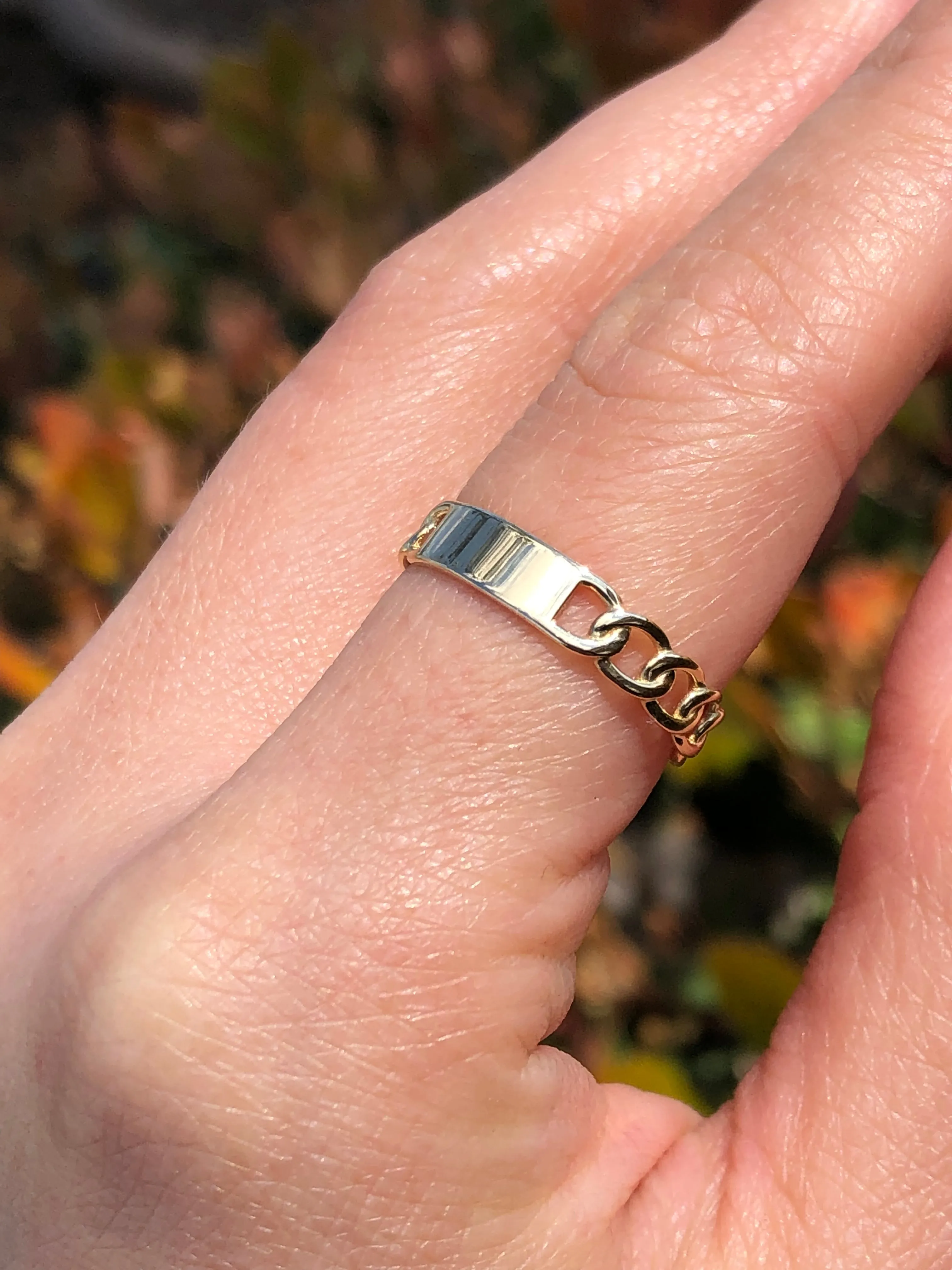 14K Personalized Gold Cuban Band