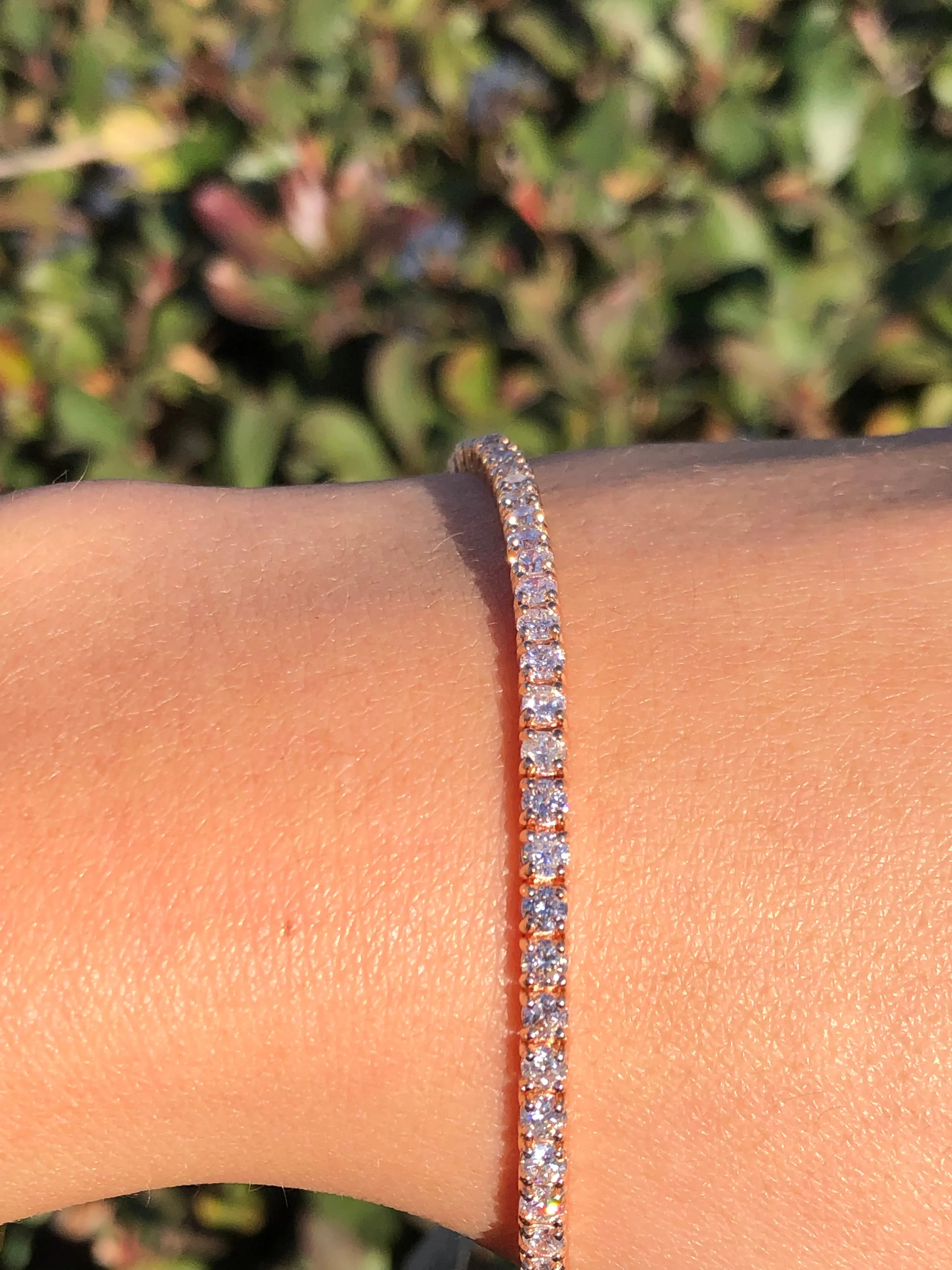 14k Rose Gold 3MM Tennis Bracelet