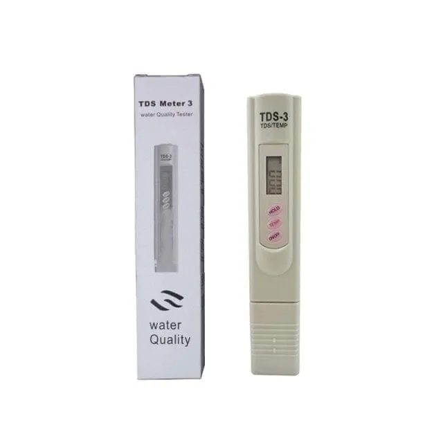 2-in-1 PPM Water TDS Meter Tester Drinking Water Quality Analyzer Monitor Filter Rapid Test Aquarium Hydroponics Pools PPM TDS-3