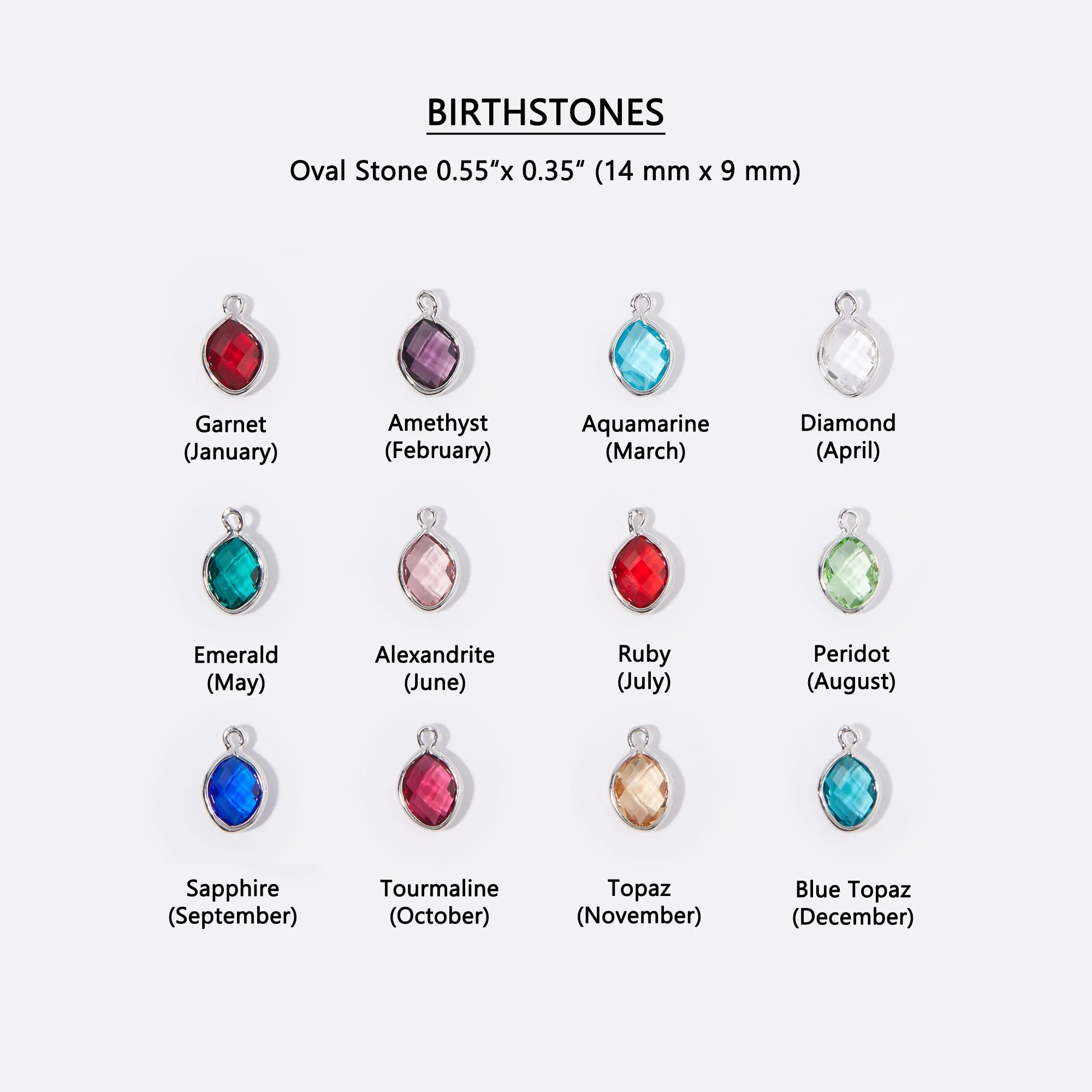 Brianna Ball Chain Birthstone Necklace