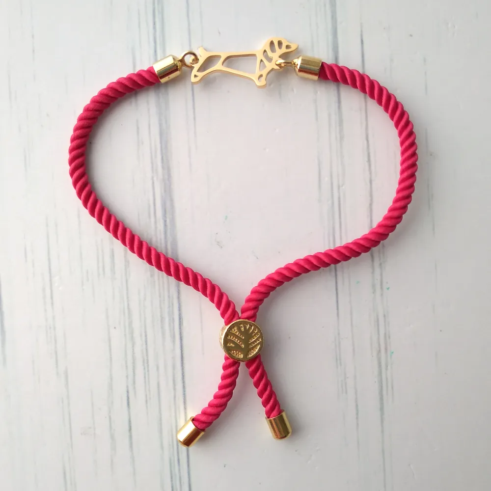 Dani Dachshund Corded Slider Bracelet