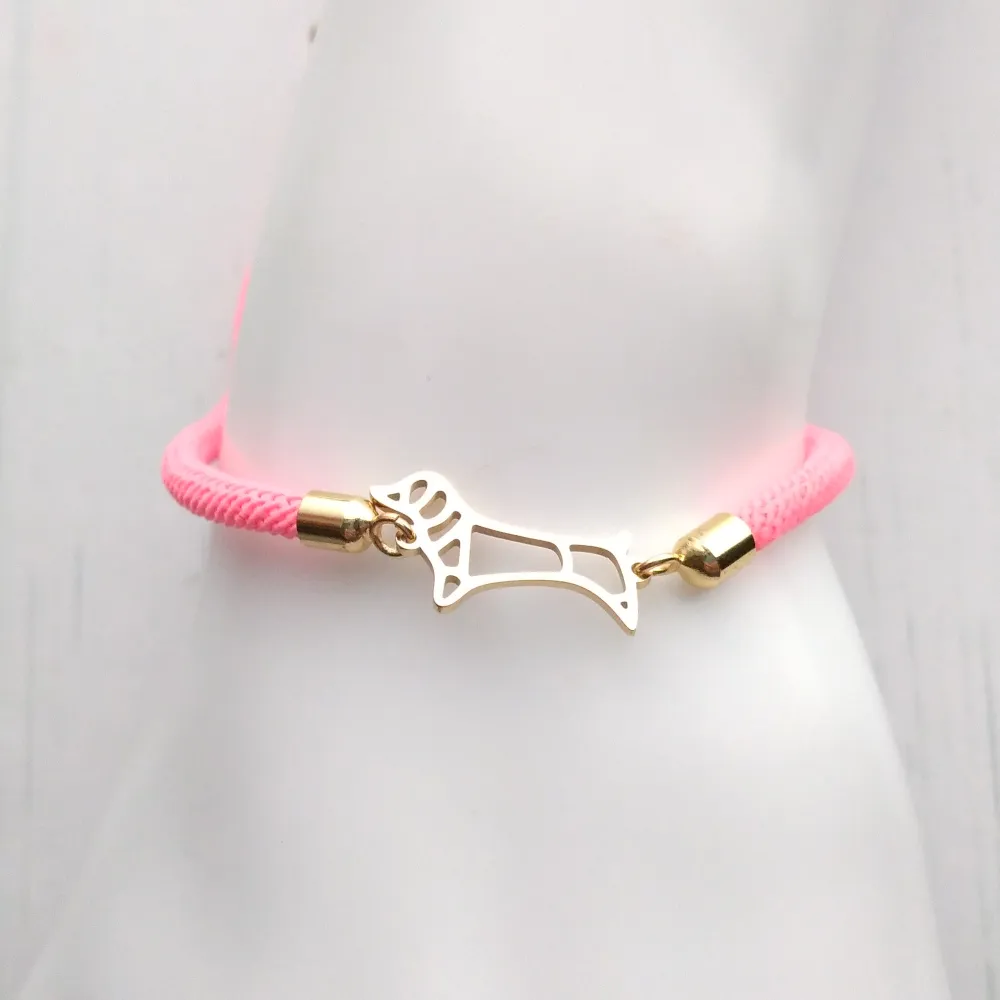 Dani Dachshund Corded Slider Bracelet