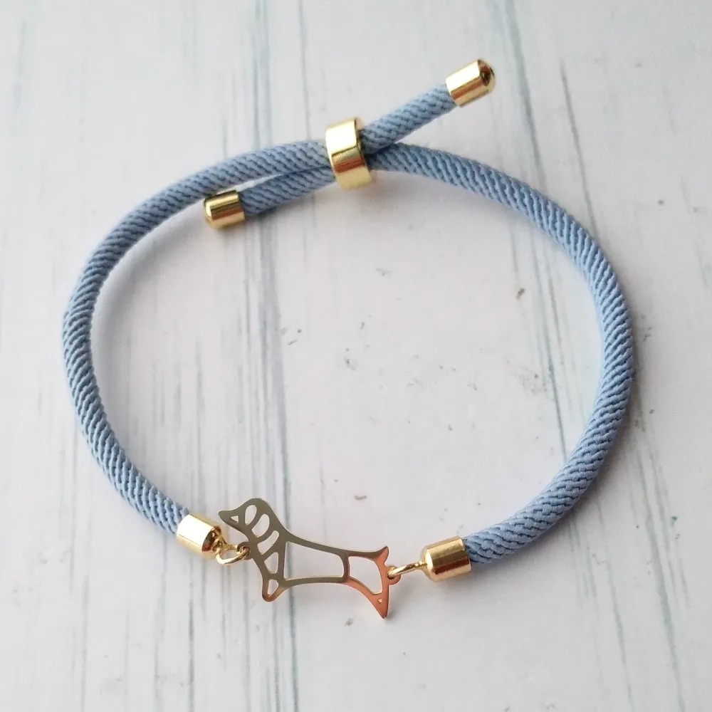 Dani Dachshund Corded Slider Bracelet