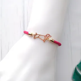 Dani Dachshund Corded Slider Bracelet