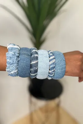 Denim on Denim 6 Stacked Bangles Bracelets