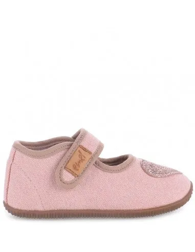 (EK4000-13) Emel slippers ballerina - Pink heart