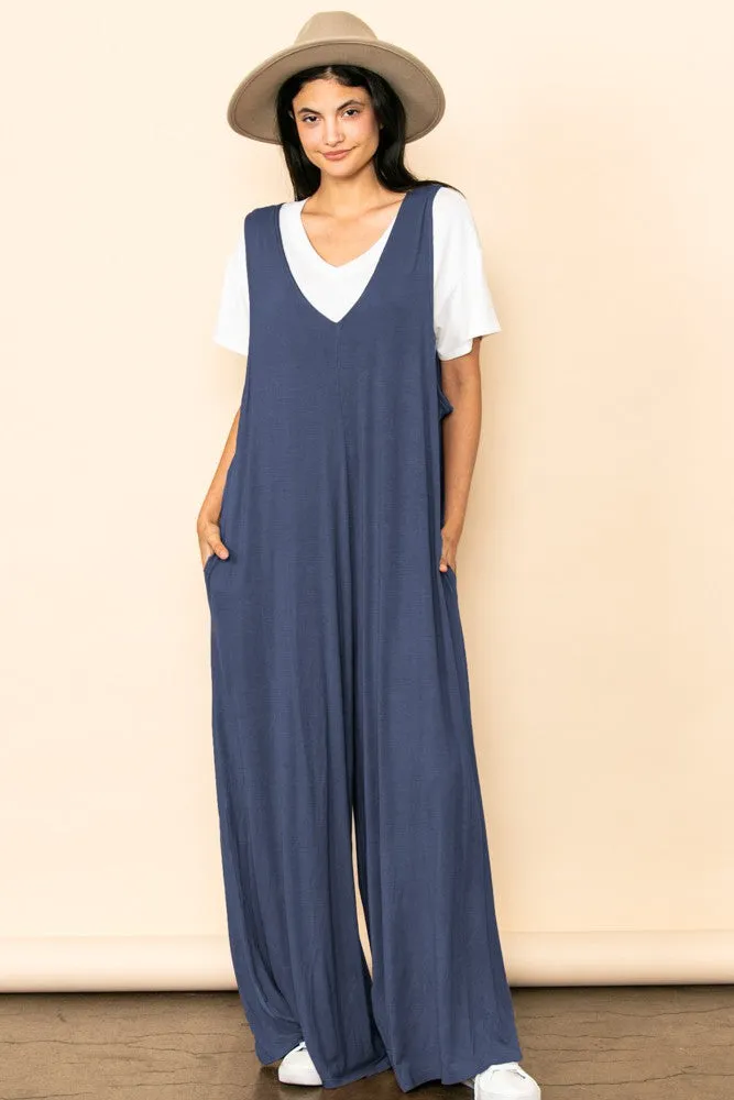 Elloh Wideleg Jumpsuit with Side Pockets