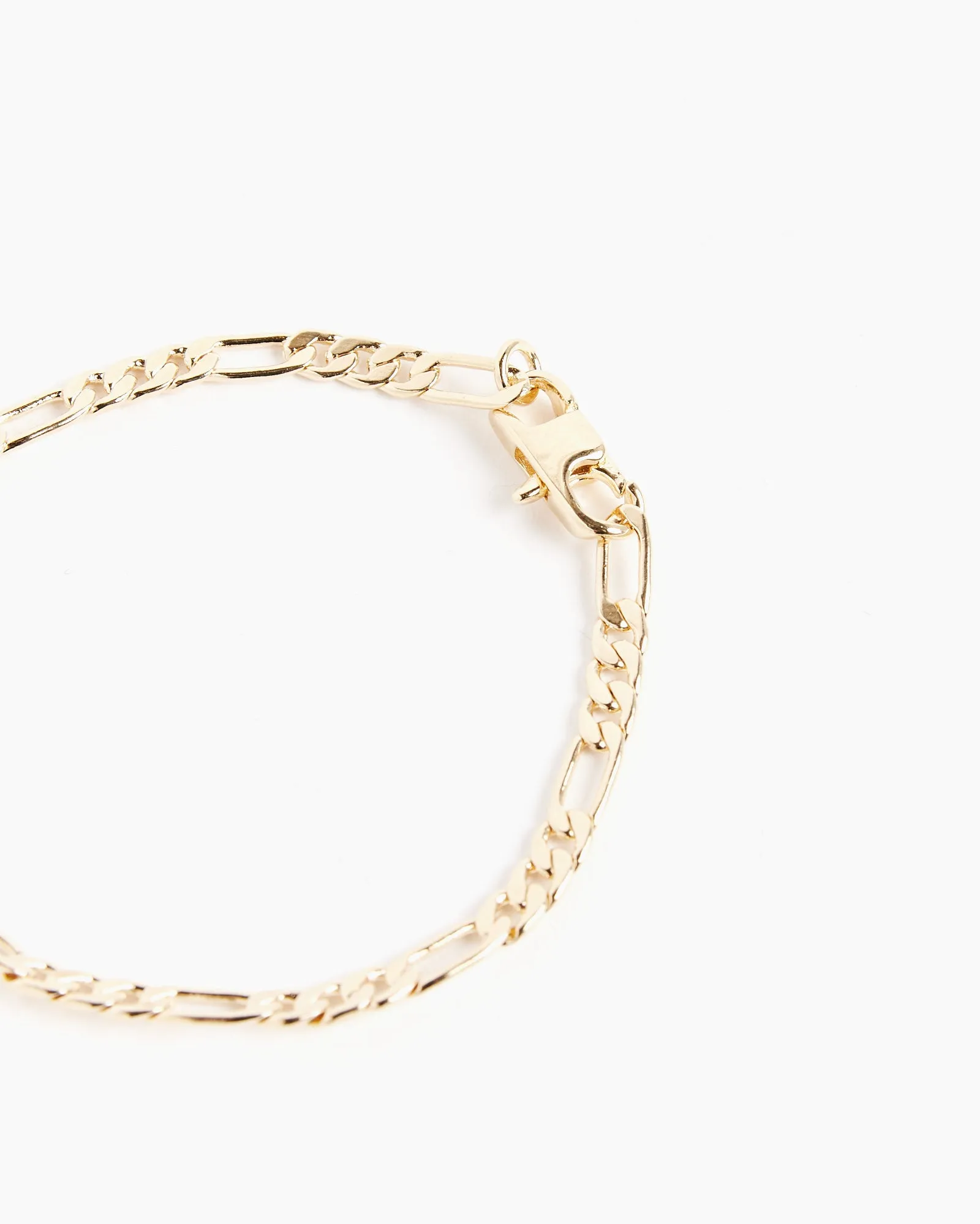 Figaro Bracelet in 14K Plated Brass