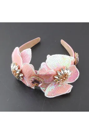 FLOWERS IN THE ATTIC HEADBAND PINK