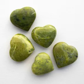 Green Opal -  Polished, Hearts