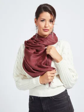 Guess PEONY 4G LOGO SCARF - Burgundy