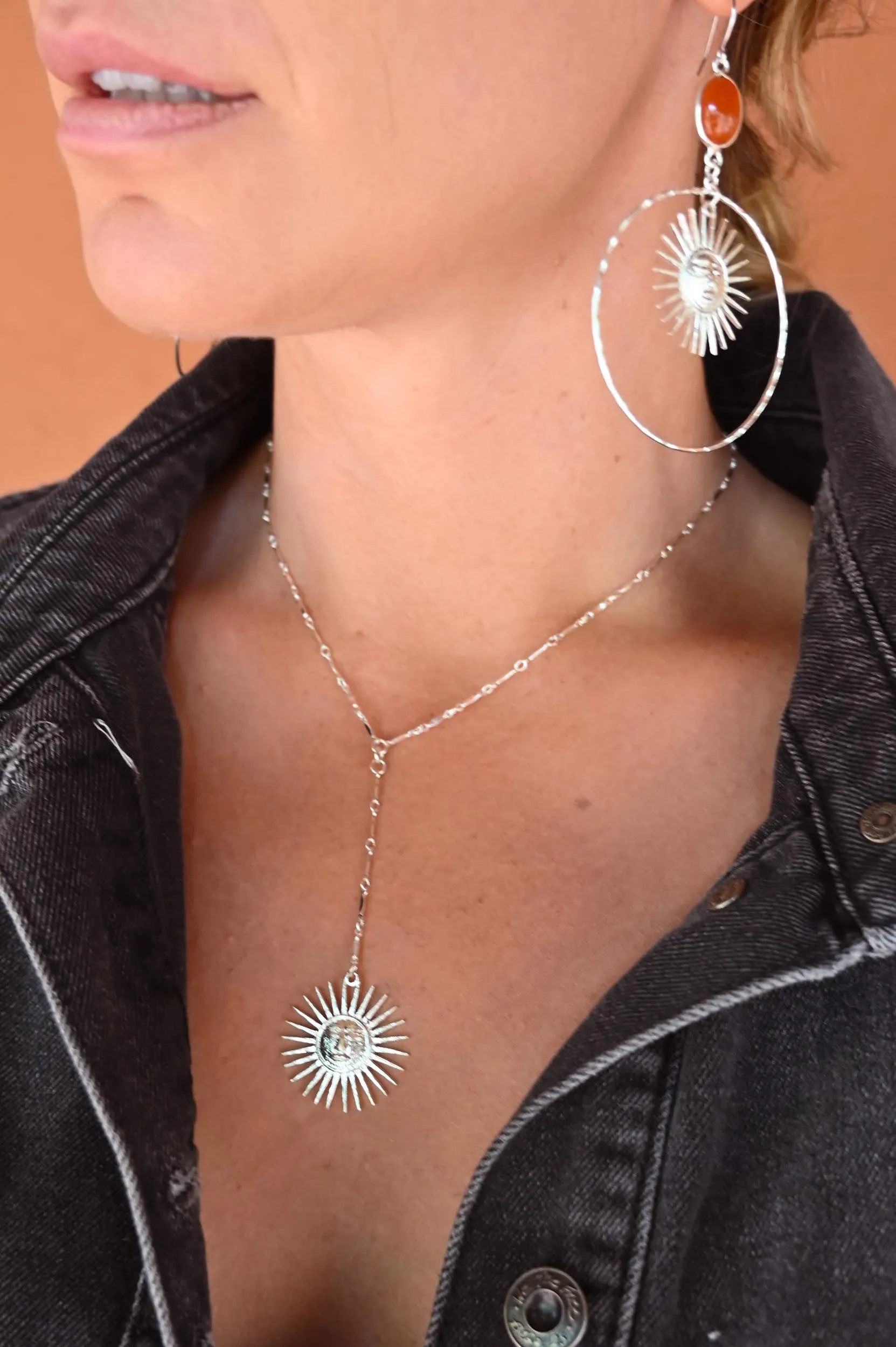 I Stand In My Light Sun Lariat Necklace