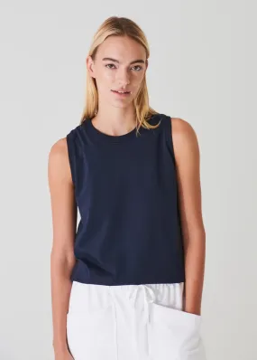 ICONIC BOYFRIEND FIT TANK (MIDNIGHT) - PATRICK ASSARAF