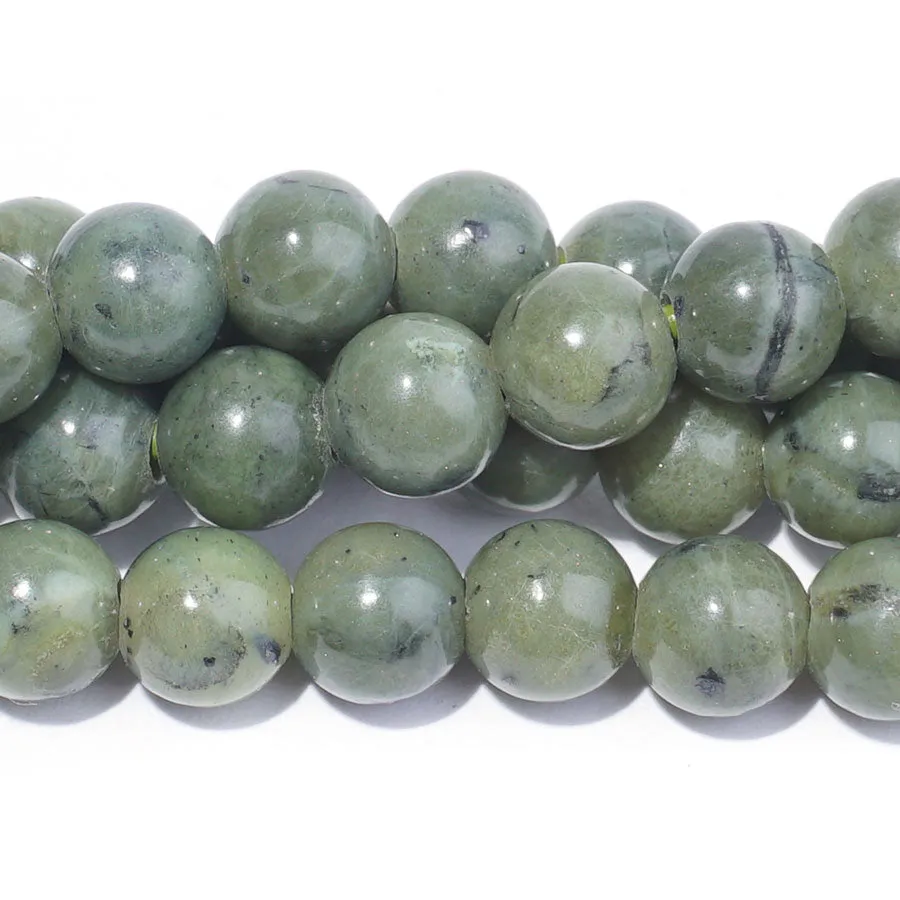 Jade 8mm Round Large Hole 8-Inch