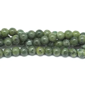 Jade 8mm Round Large Hole 8-Inch