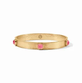 Julie Vos Catalina Stone Bangle, Peony Pink