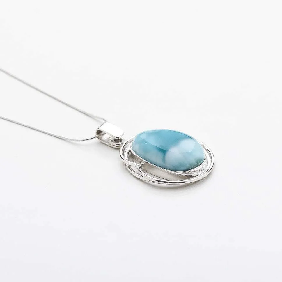 Larimar Oval Pendant Génesis