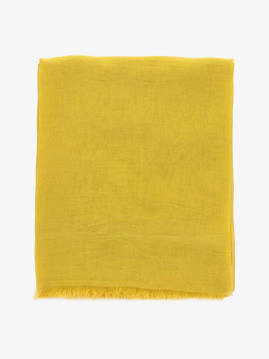 Pashmina Ananas tinta unita senape