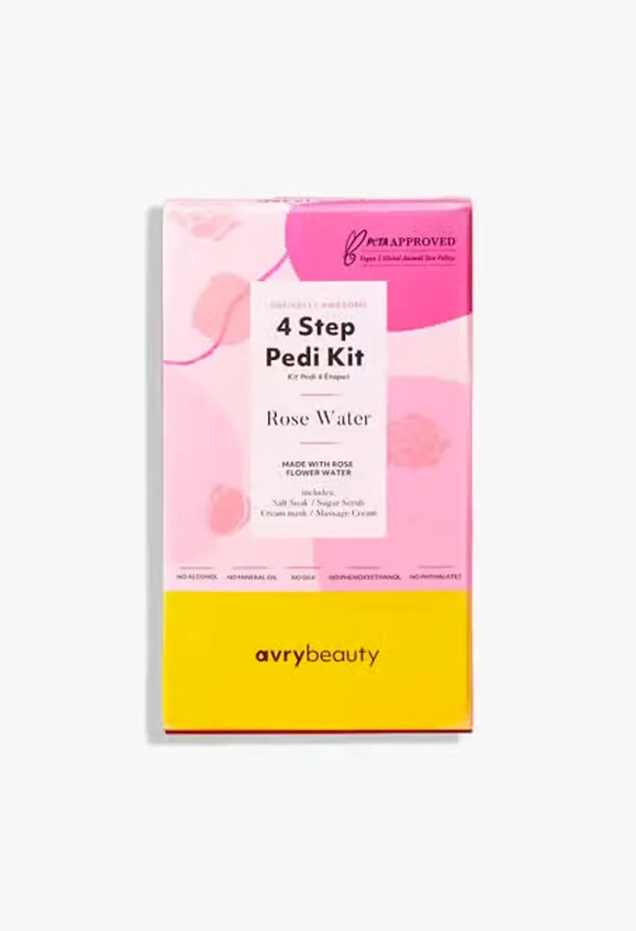 Rose Water 4 Step Pedi Kit