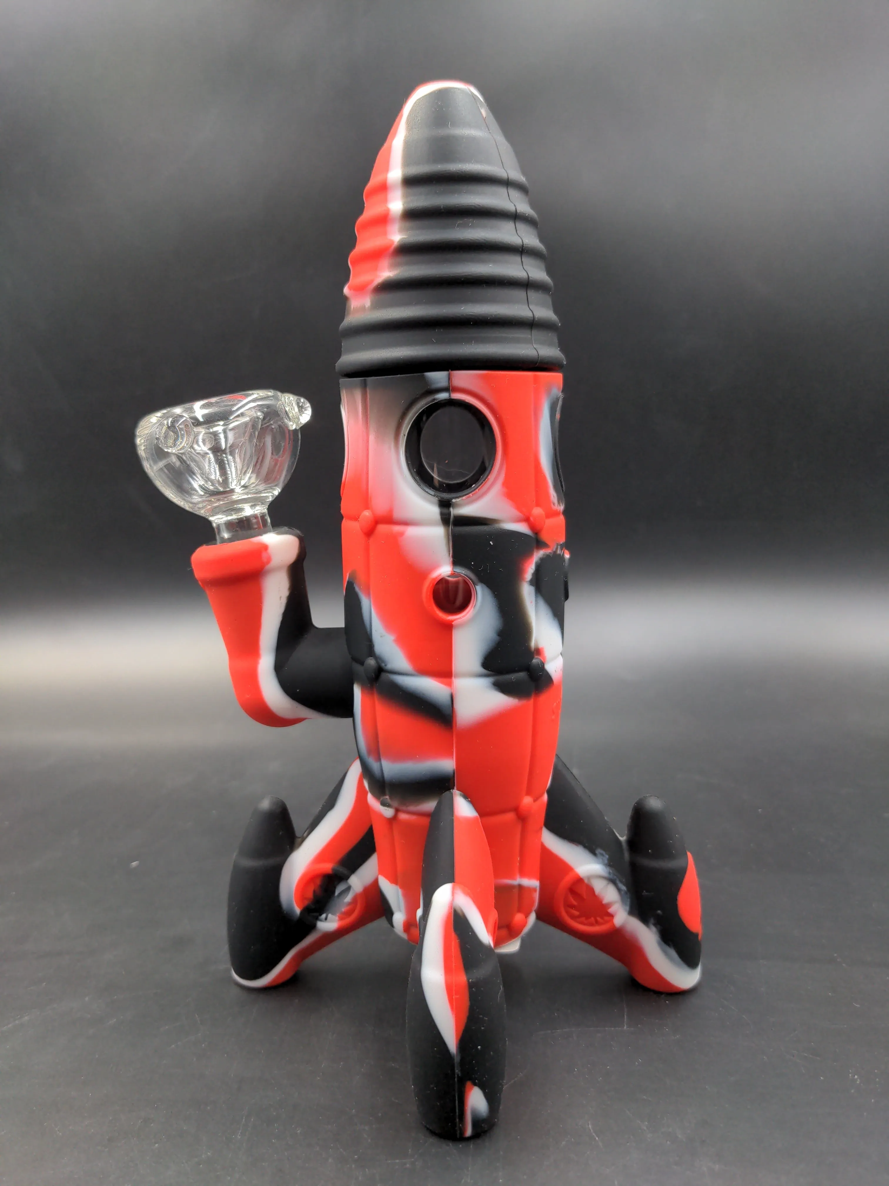 Silicone Rocket Ship Water Pipe 7.25