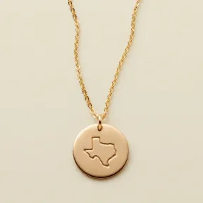 State Disc Necklace