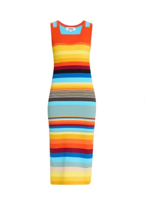 STRIPED SCOOP NECK TANK DRESS