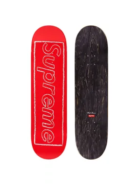 Supreme KAWS Chalk Logo Skateboard Deck Red [SS21]