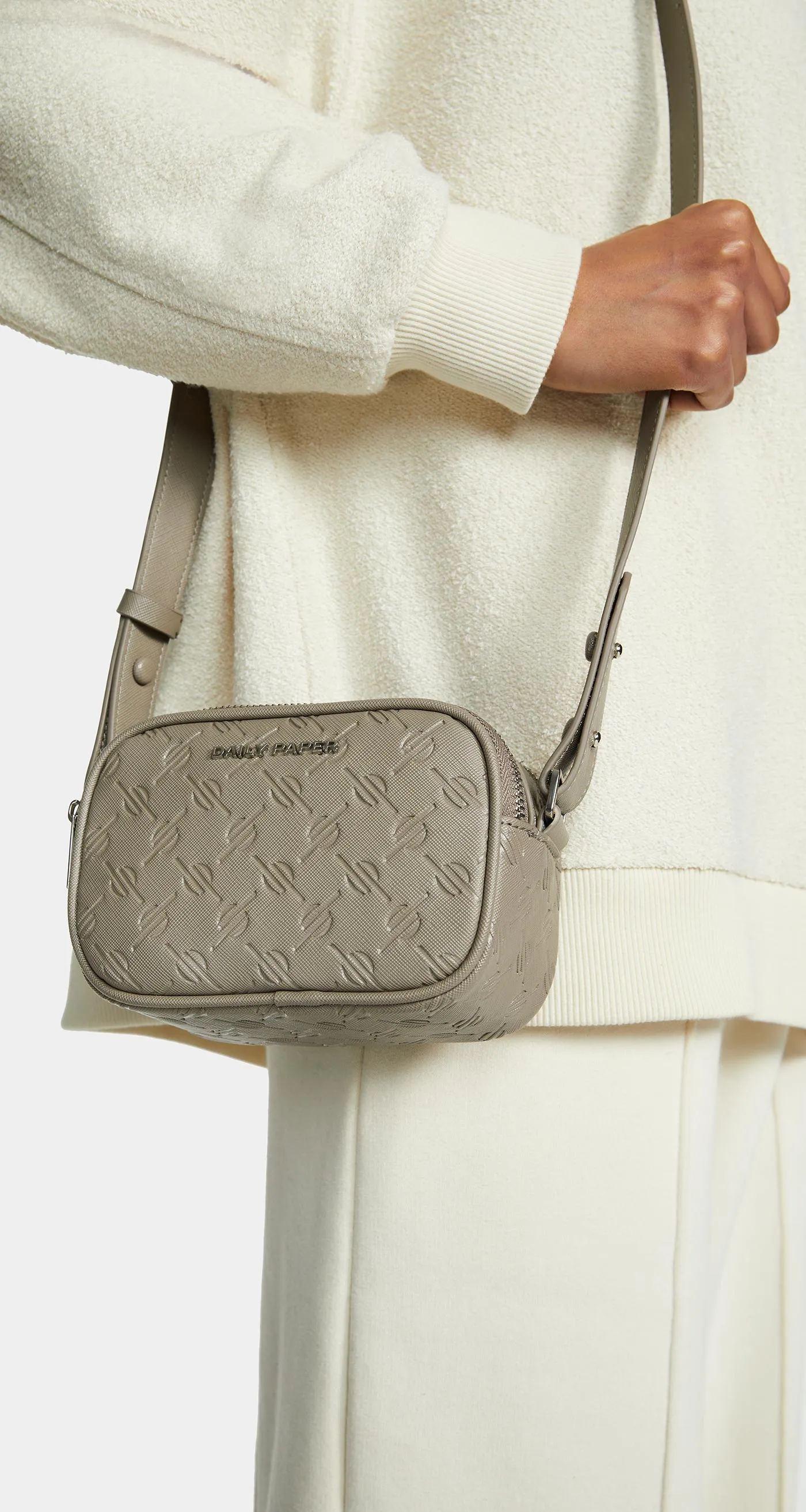 Taupe Grey May Monogram Bag