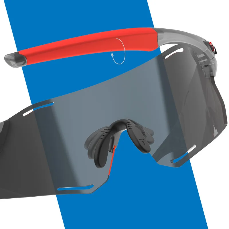 Tifosi Rail Race Satin Vapor Sunglasses - Clarion Red/Clear