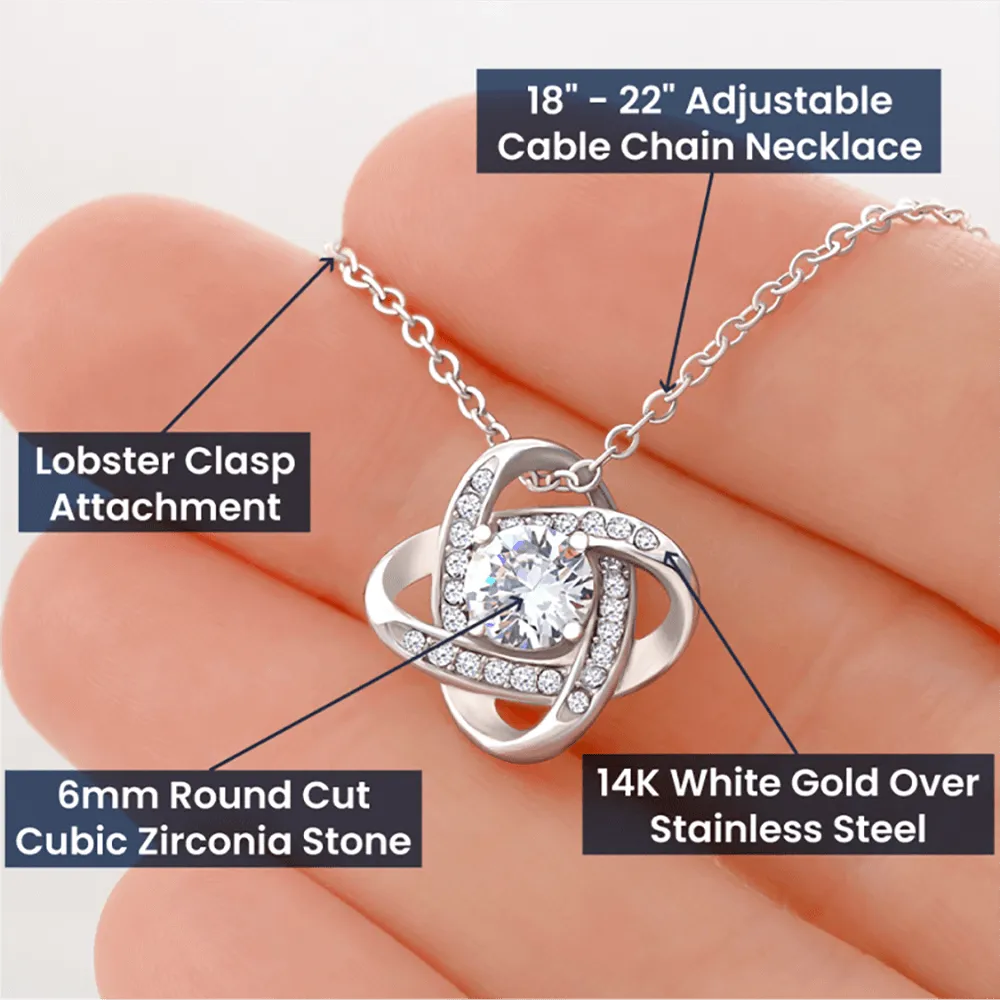 To My Soulmate Gift, Beautiful Love Story, Romantic Love Knot Necklace