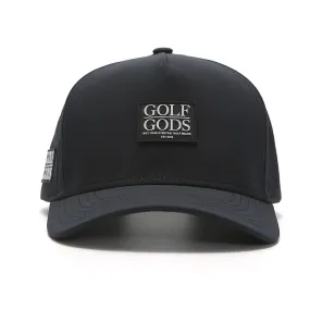 TOUR PRO Clubhouse Patch Golf Hat in Black with Curved Brim