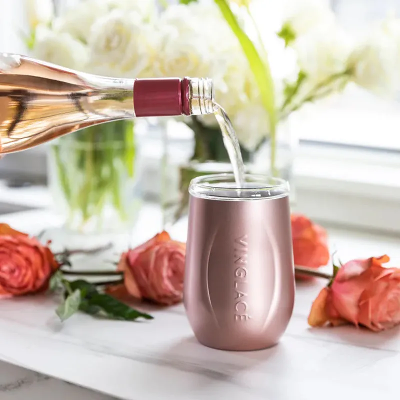 VINGLAC | Glass Line Wine Glass - Rose Gold