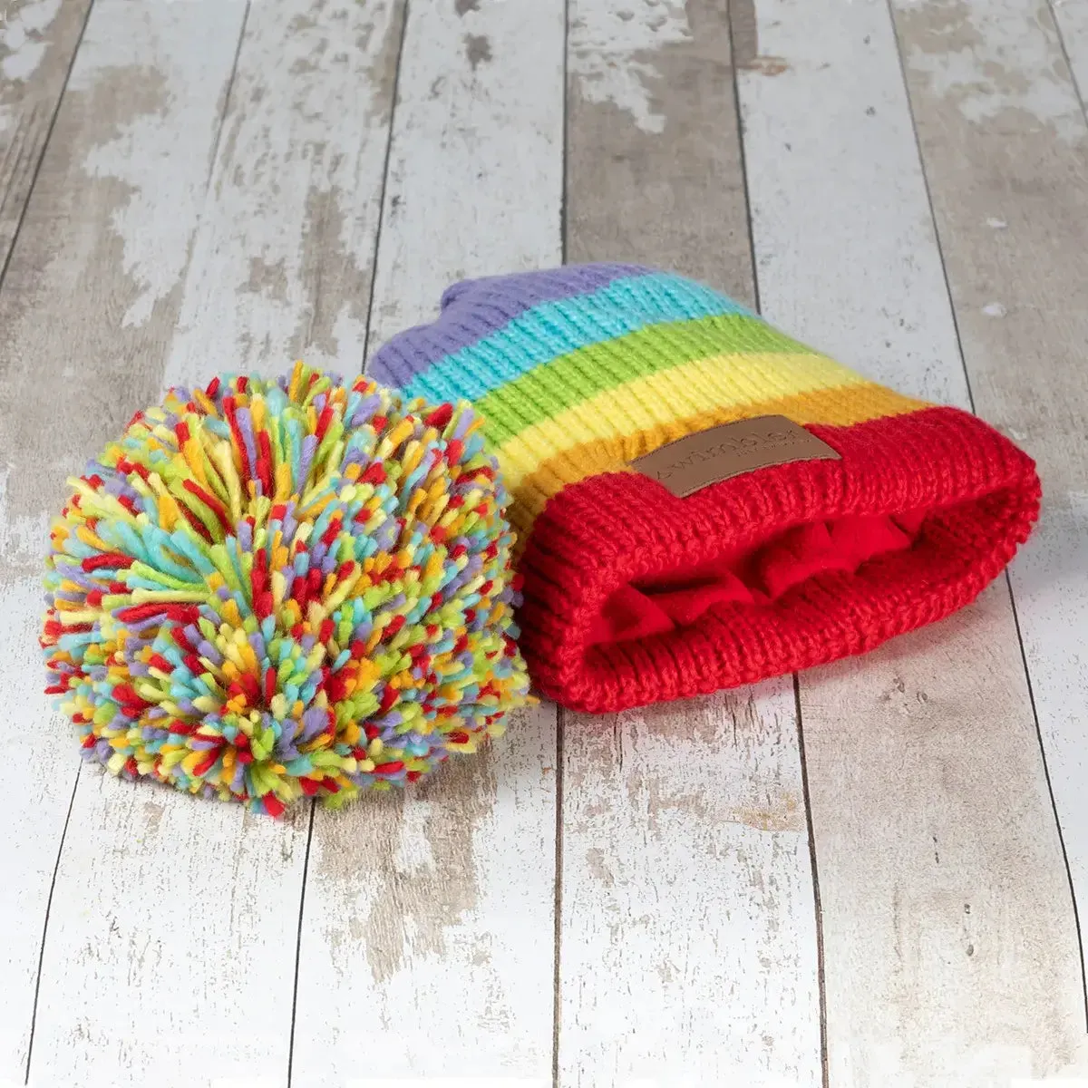 Waterproof Bobble Hat - Rainbow Warrior